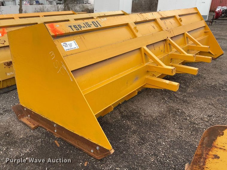 image for item DS5436 Protech  16' W wheel loader snow pusher 