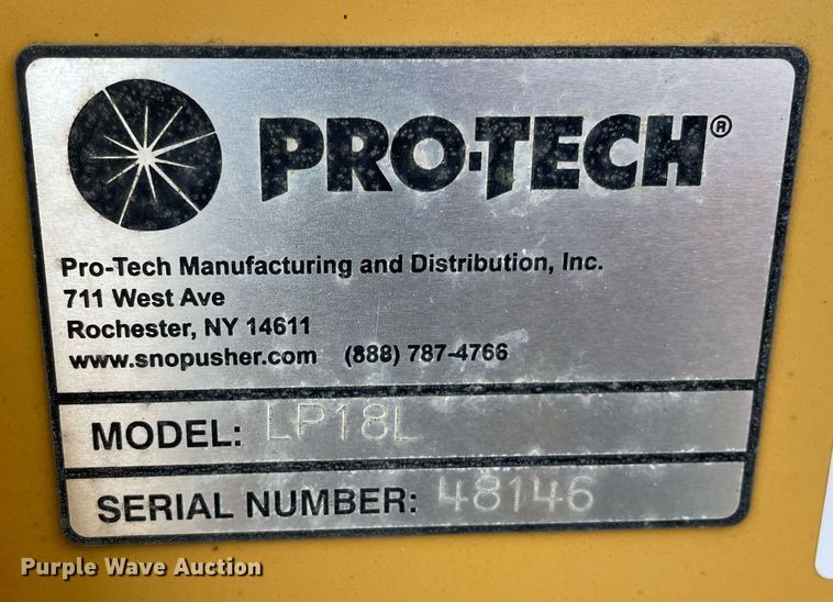 image for item DS5440 Protech LP18L 18' W wheel loader snow pusher 