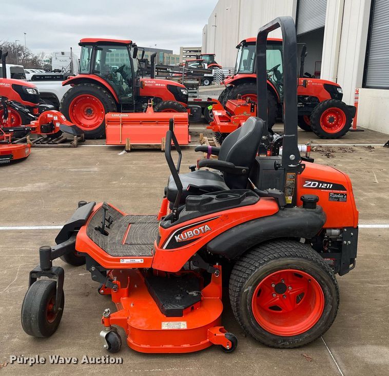image for item EI0606 2017 Kubota ZD1211 ZTR lawn mower