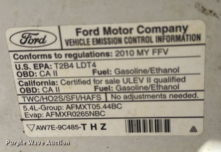 image for item EJ0177 2010 Ford F150  SuperCab pickup truck