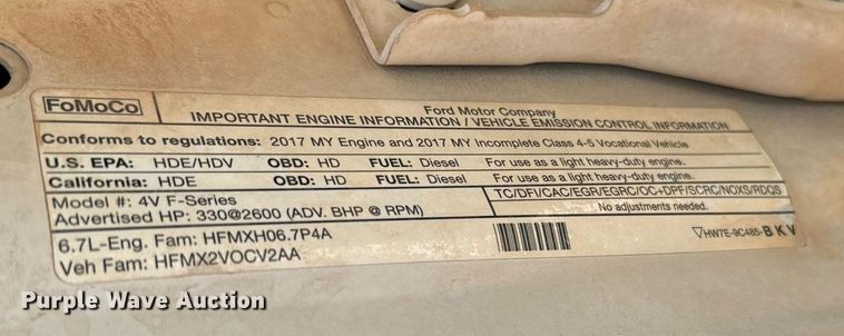 image for item EJ0186 2017 Ford F550 Super Duty SuperCab utility / service truck