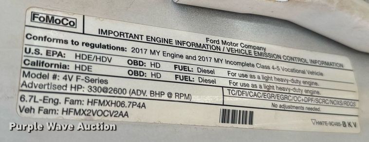 image for item EJ0188 2017 Ford F550 Super Duty SuperCab utility / service truck