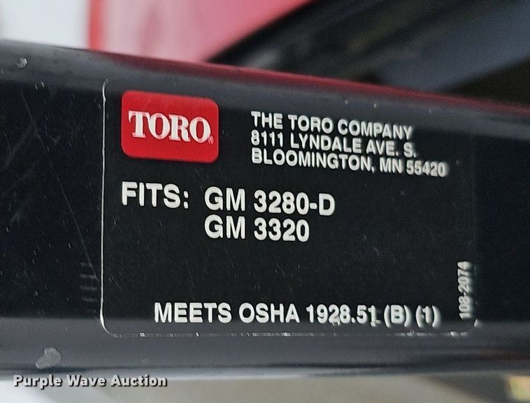 image for item IO9851 Toro Groundsmaster 3280 D lawn mower