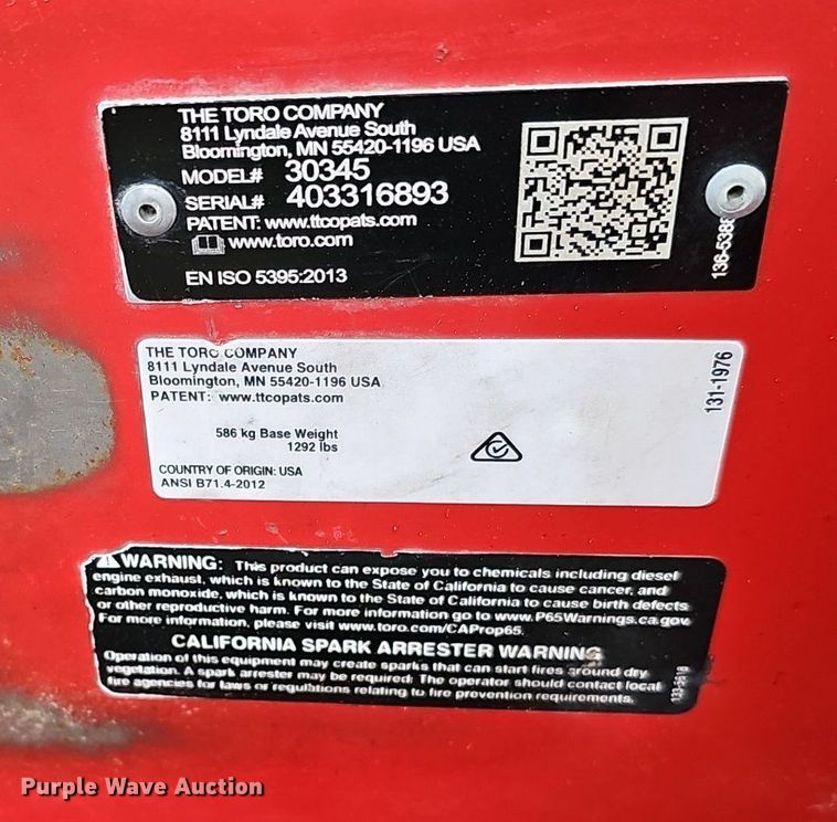 image for item IO9851 Toro Groundsmaster 3280 D lawn mower