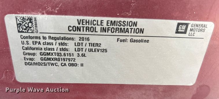 image for item KV9911 2016 GMC Acadia SLT SUV