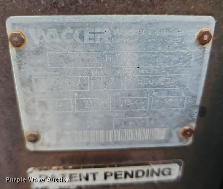 image for item LB9738 Wacker RD11A double drum roller