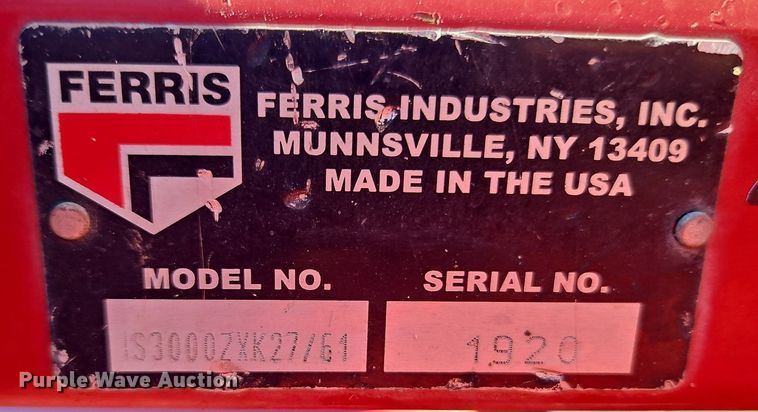 image for item LB9767 Ferris IS 3000 ZTR lawn mower