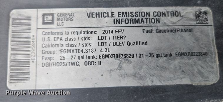 image for item LB9771 2014 Chevrolet  Silverado 1500 