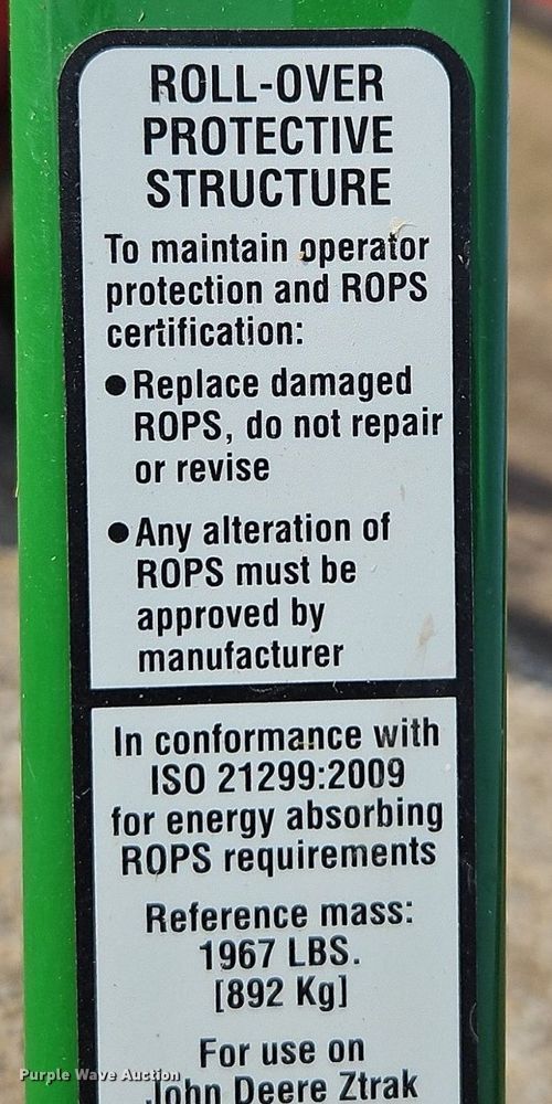 image for item LB9773 2017 John Deere Z930M ZTR lawn mower