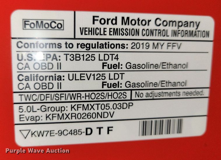 image for item LC9808 2019 Ford F150 SuperCrew pickup truck