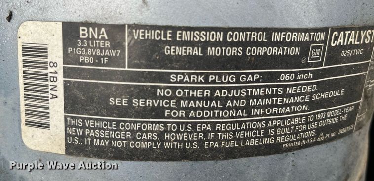 image for item LD9930 1993 Oldsmobile  Cutlass Ciera S 