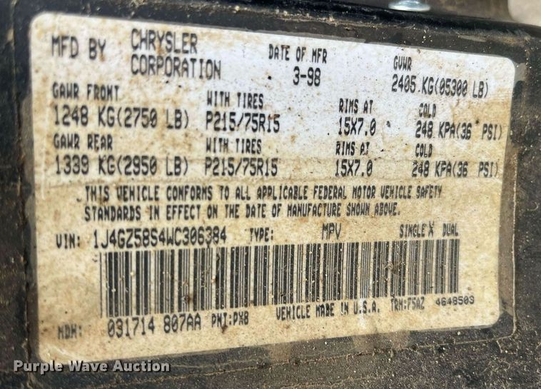 image for item LD9931 1998 Jeep Grand Cherokee Laredo SUV