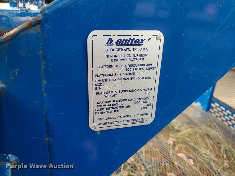 image for item LE9291 2018 Manitex 6001231-001 ARM man basket