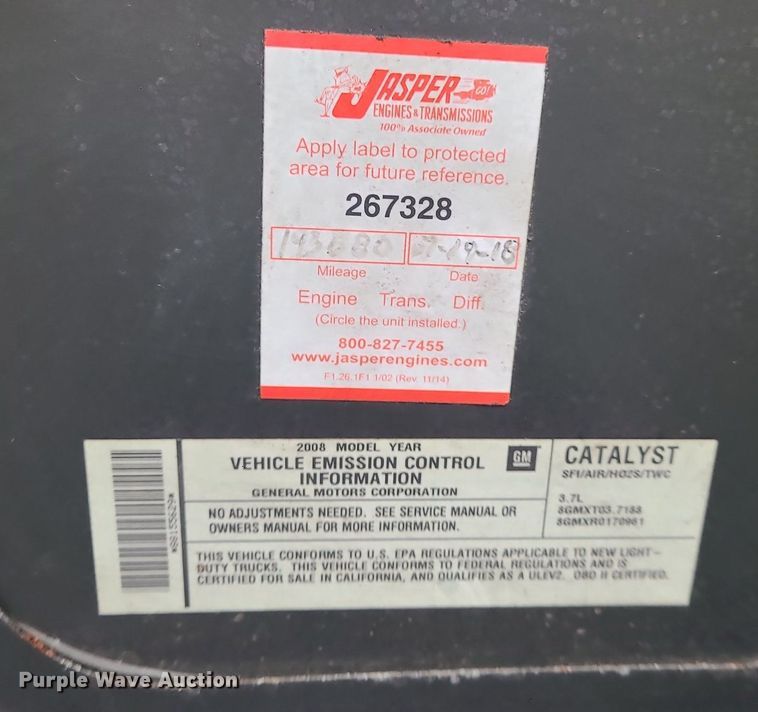 image for item LJ9499 2008 Hummer H3 SUV