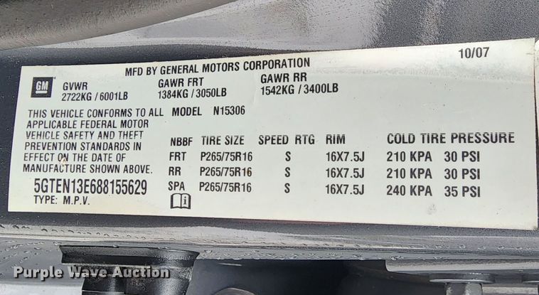 image for item LJ9499 2008 Hummer H3 SUV