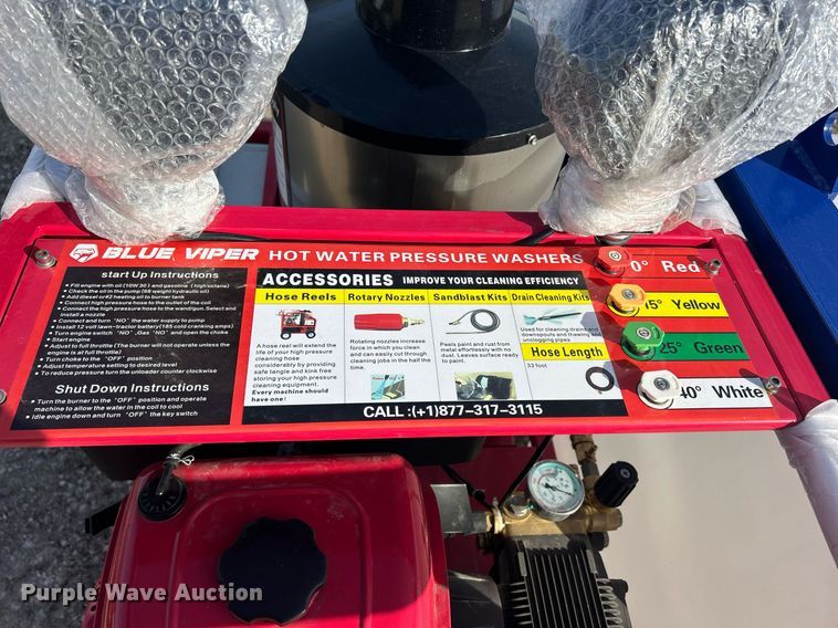 image for item MO9166 2023 Blue Viper YS4000 hot pressure washer