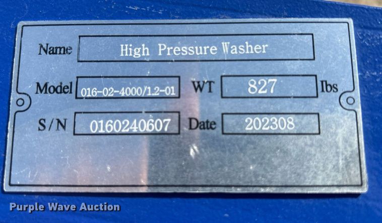 image for item MO9166 2023 Blue Viper YS4000 hot pressure washer