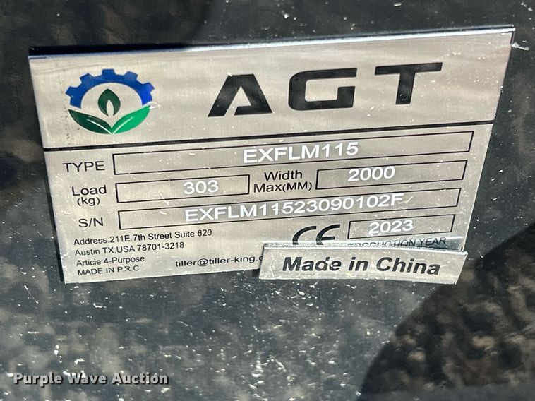 image for item MO9171 2023 Agrotk EXFLM115 flail mower 