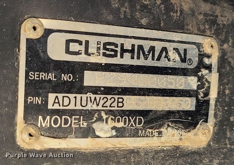 image for item MQ9598 2013 Cushman 1600XD utility vehicle