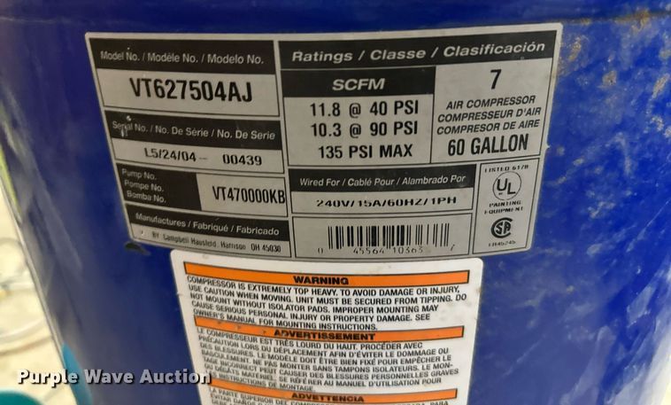 image for item NA9768 (2) air compressors