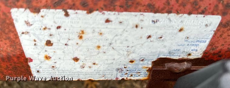 image for item NA9773 1998 Diamond C utility trailer