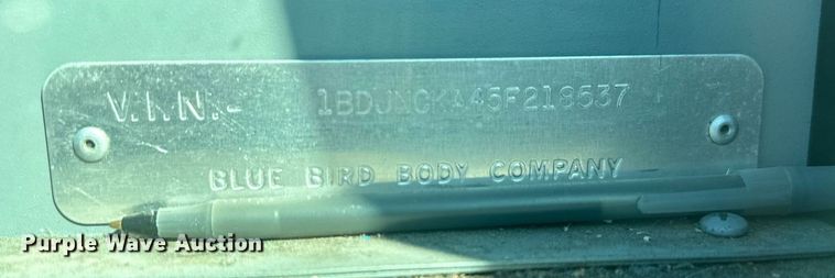 image for item NA9787 2005 Blue Bird blood donation bus