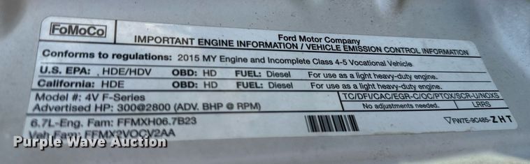 image for item NA9789 2015 Ford F550 Super Duty utility / service truck