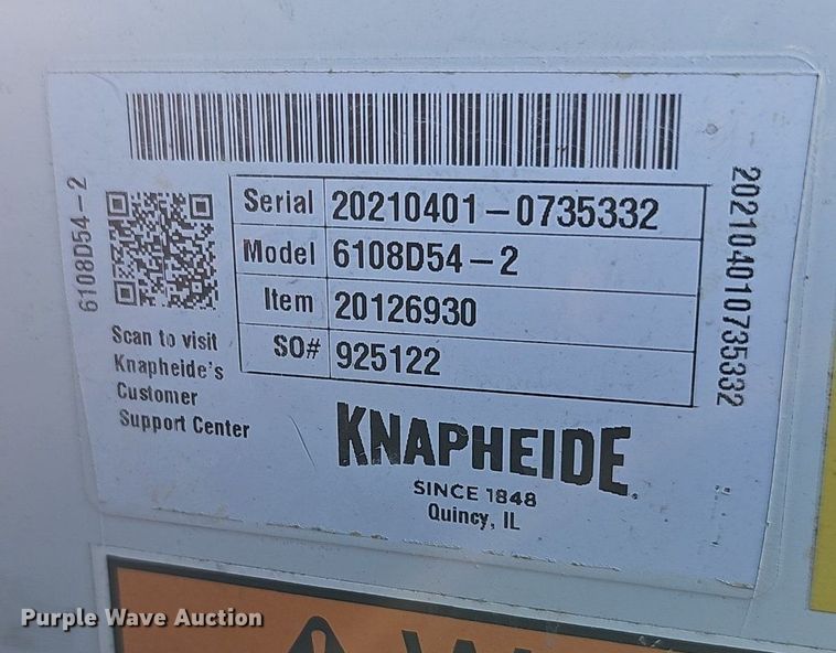 image for item NE9428 Knapheide    6108D54-2 utility bed