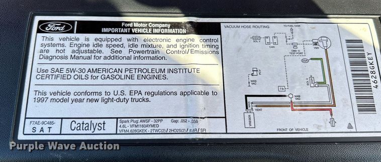 image for item NE9664 1997 Ford  F150 SuperCab pickup truck