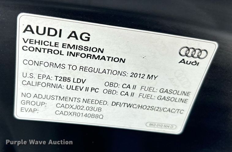 image for item NE9733 2012 Audi  A4 