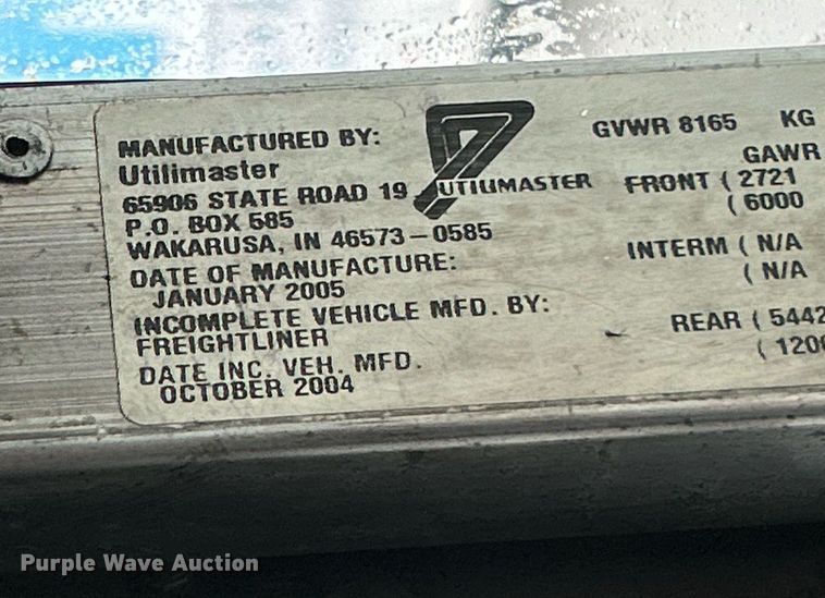 image for item NE9744 2005 Freightliner MT45 delivery truck