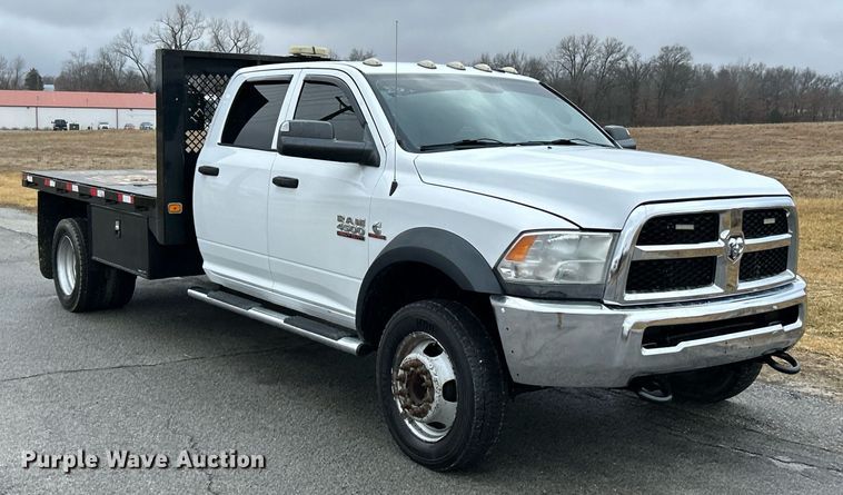 image for item NE9766 2014 Dodge  Ram 4500 Crew Cab flatbed truck