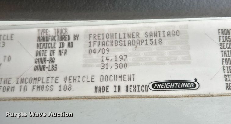 image for item NE9772 2010 Freightliner Business Class M2 crew cab utility / service truck