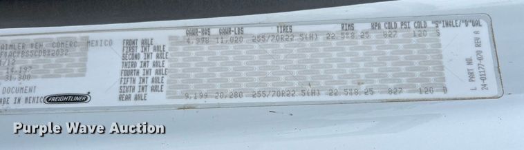 image for item NE9773 2012 Freightliner Business Class M2 utility / service truck