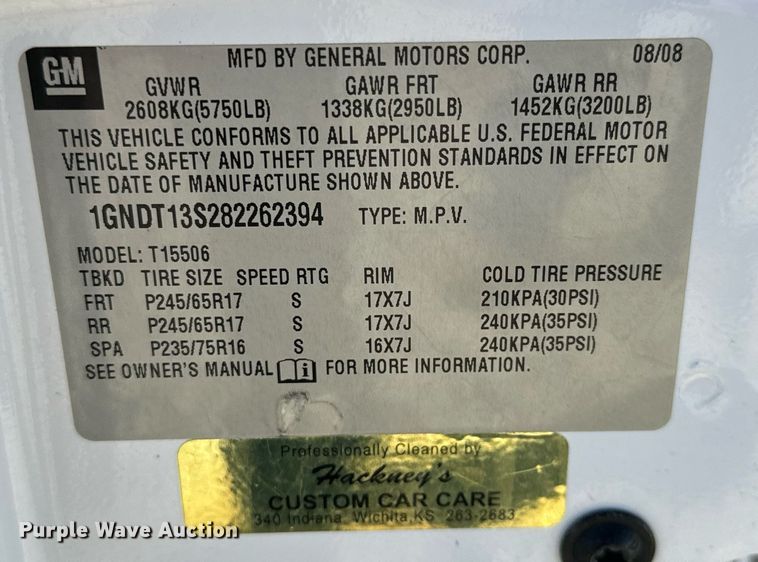 image for item NI9750 2008 Chevrolet TrailBlazer LS SUV