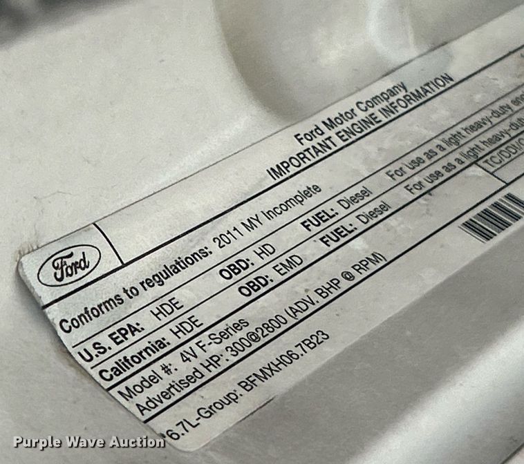 image for item NJ9515 2011 Ford F550 Super Duty XL flatbed truck