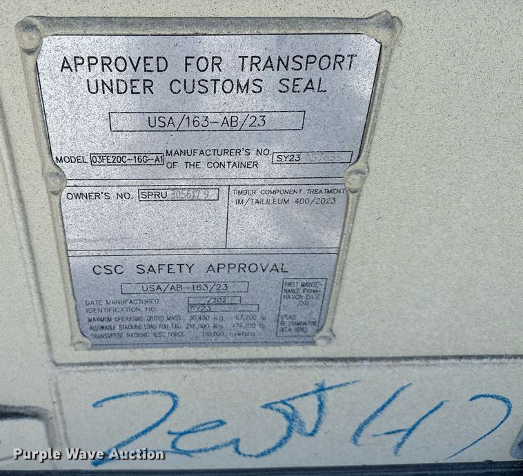 image for item NL9347 2023 shipping container 