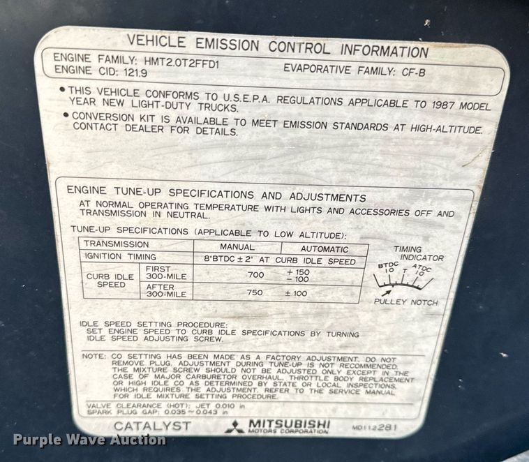 image for item NM9247 1987 Dodge Ram 50 pickup truck