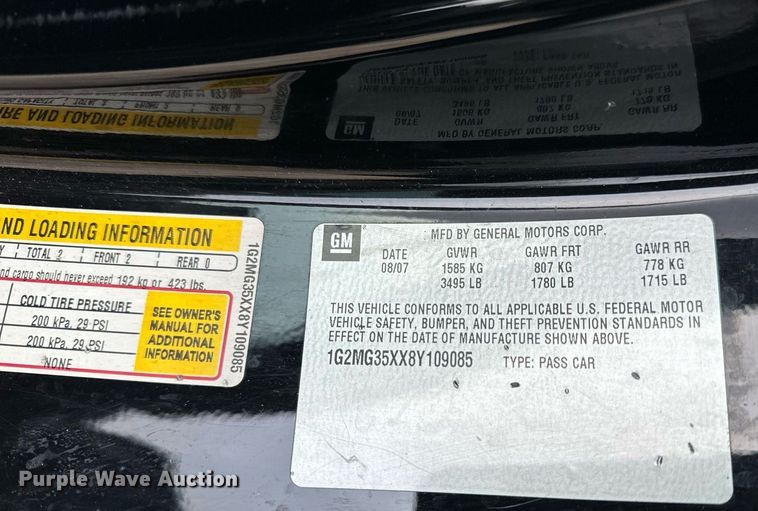 image for item NM9254 2008 Pontiac  Solstice GXP 