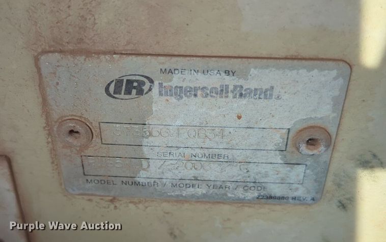 image for item OD9201 2006 Ingersoll Rand  185  air compressor
