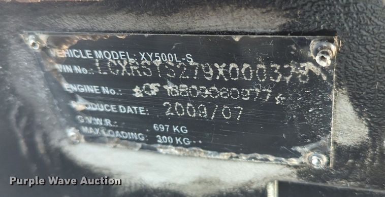 image for item OD9208 2009 Zhejiang Xinyang XY500L-S utility vehicle