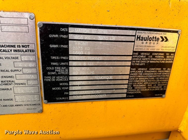 image for item OF9239 2018 Haulotte 4527A boom lift