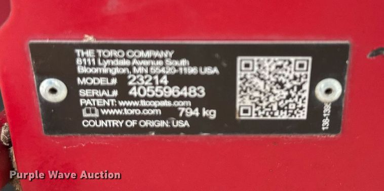 image for item OF9261 2019 Toro STX-38 stump grinder