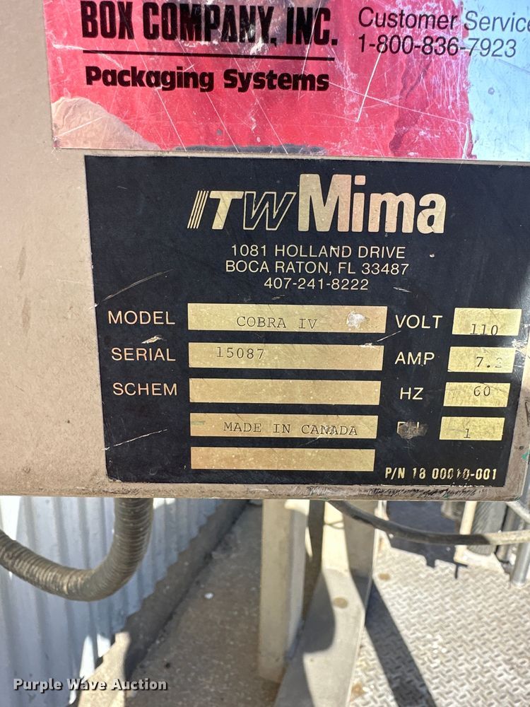 image for item OF9299 ITW Mima Cobra IV pallet wrap machine