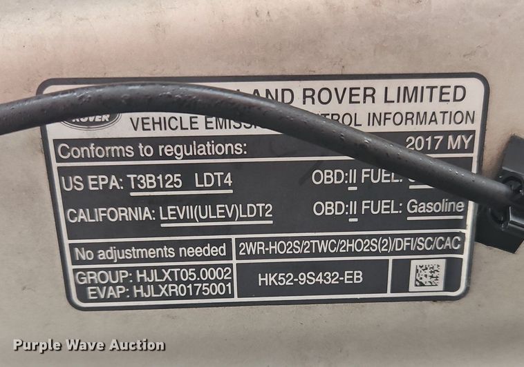 image for item OJ9724 2017 Land Rover Range Rover Sport SUV