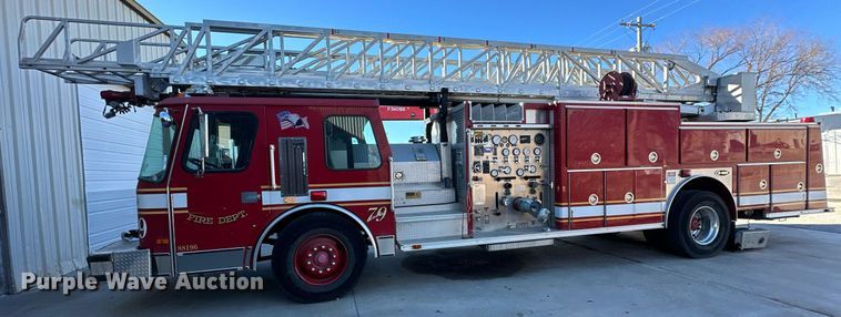 image for item OM9765 1988 Emergency One Hurricane  Ladder truck