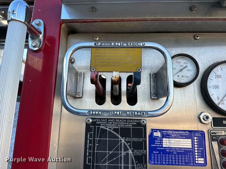 image for item OM9765 1988 Emergency One Hurricane  Ladder truck