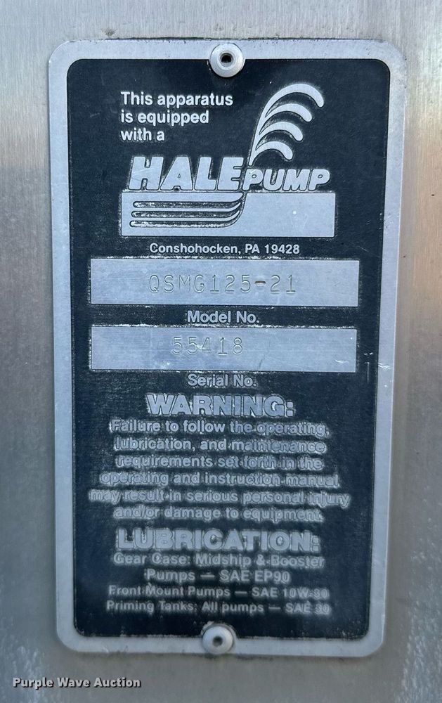 image for item OM9765 1988 Emergency One Hurricane  Ladder truck