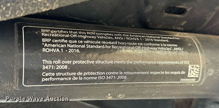 image for item OM9822 2019 Can-Am Commander XT 1000R utility vehicle