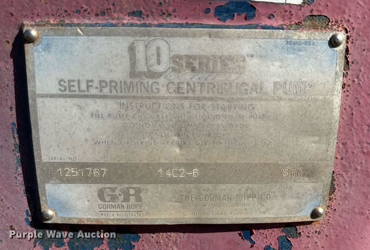 image for item DK6747 Gorman Rupp 10 Series trash pump